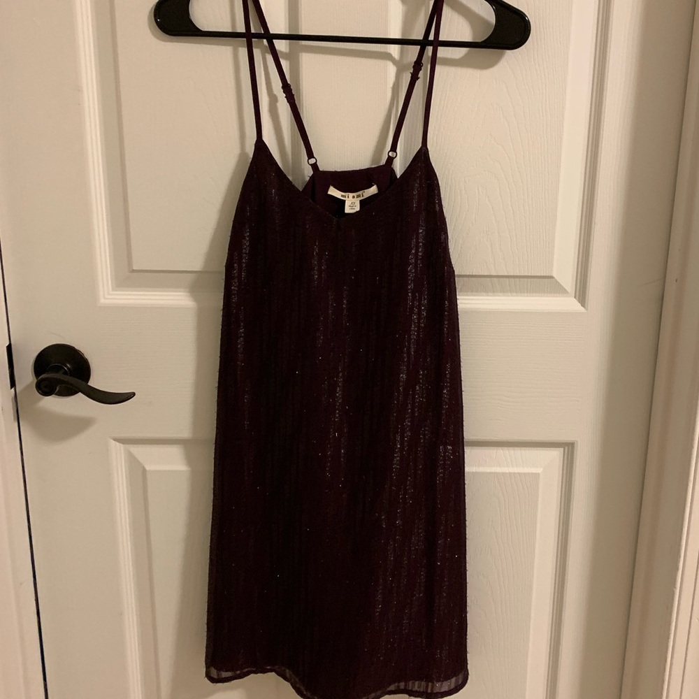 Purple Sparkly Shift Dress
